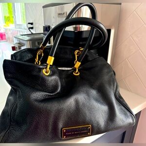 Marc by Marc Jacob’s black leather cross body and top handle bag